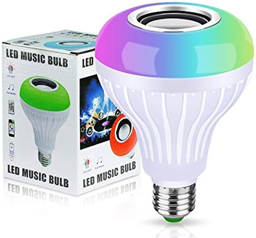 Foco Bocina Luz RGB Bluetooth